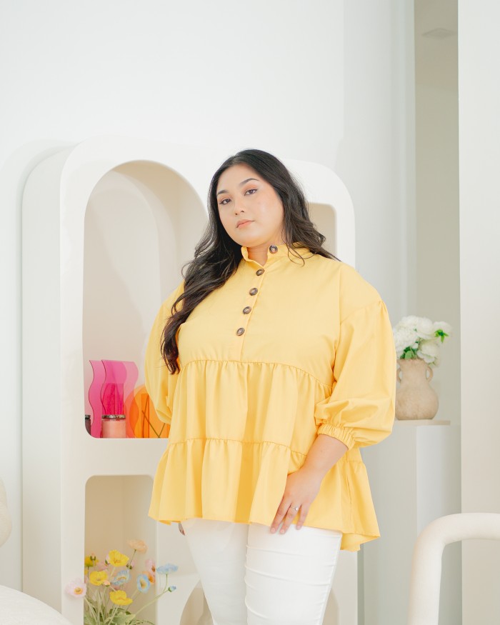 Taylor Tiered Top (Butter Yellow)
